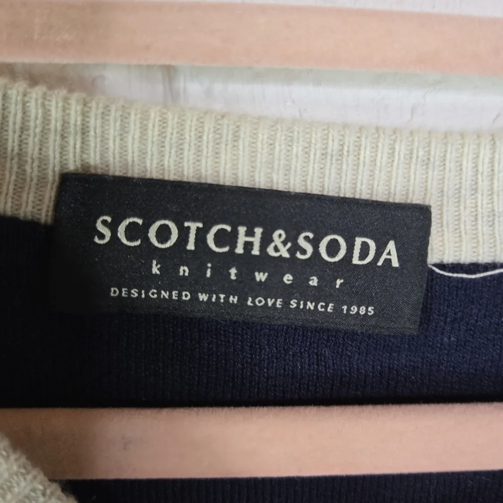 Scotch & Soda striped cotton blend long sleeve sweater
